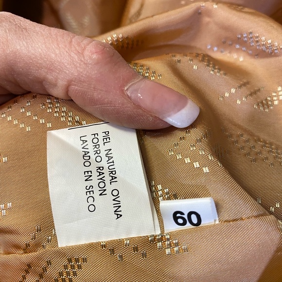 RR Serra Mens Tan Suede Cost 3/4 Length with Pockets Button Closure Lined - Picture 13 of 15